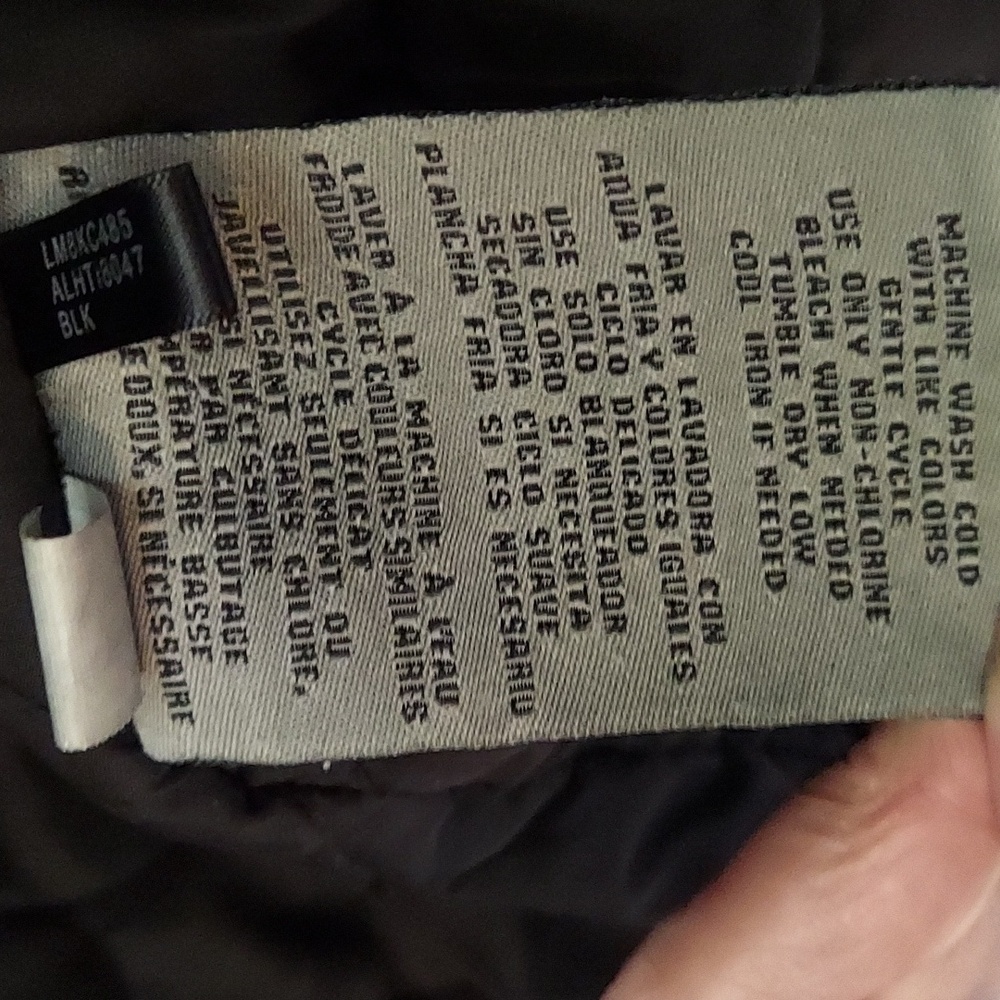 Levis Jacket, Utility Coat, Full Zip & Snaps, Quilted Lining, Cotton, Black - Picture 9 of 12